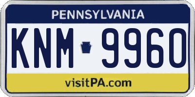 PA license plate KNM9960