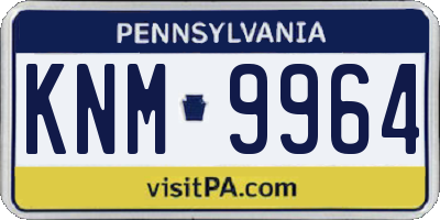 PA license plate KNM9964