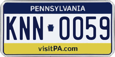 PA license plate KNN0059