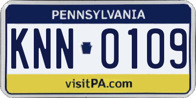 PA license plate KNN0109