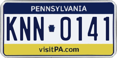 PA license plate KNN0141