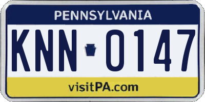 PA license plate KNN0147
