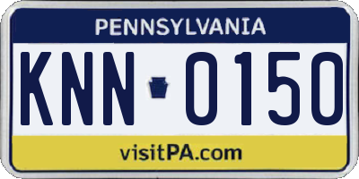 PA license plate KNN0150