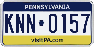 PA license plate KNN0157