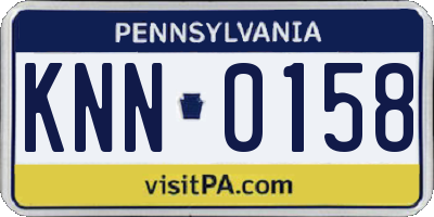 PA license plate KNN0158