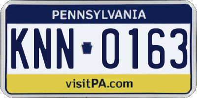 PA license plate KNN0163