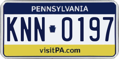 PA license plate KNN0197