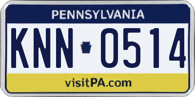 PA license plate KNN0514