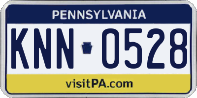 PA license plate KNN0528