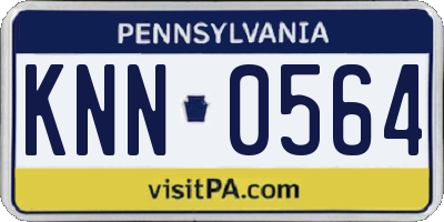 PA license plate KNN0564