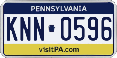 PA license plate KNN0596