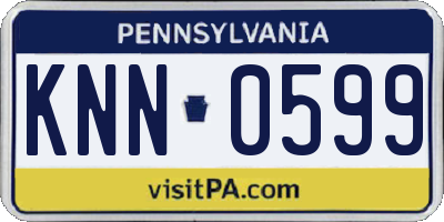PA license plate KNN0599