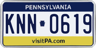 PA license plate KNN0619