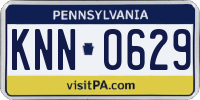 PA license plate KNN0629