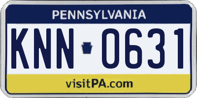 PA license plate KNN0631