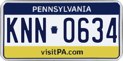 PA license plate KNN0634