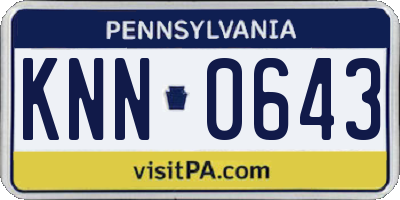 PA license plate KNN0643