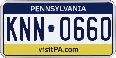 PA license plate KNN0660