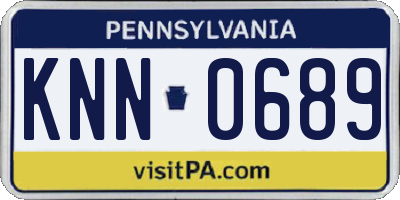 PA license plate KNN0689