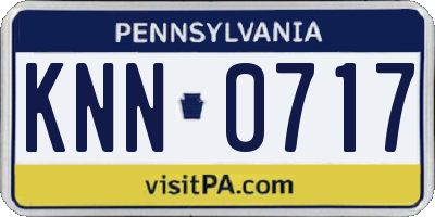 PA license plate KNN0717