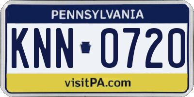 PA license plate KNN0720