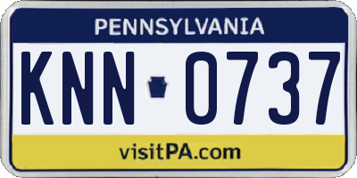 PA license plate KNN0737