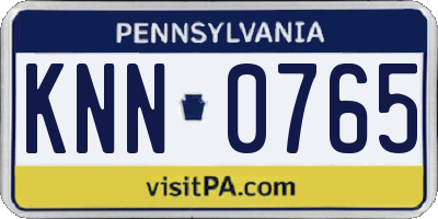 PA license plate KNN0765