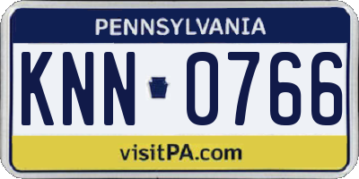 PA license plate KNN0766