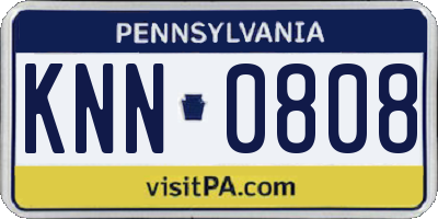 PA license plate KNN0808