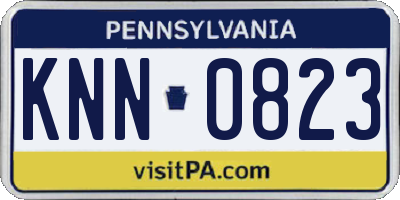 PA license plate KNN0823