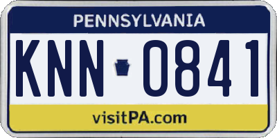 PA license plate KNN0841
