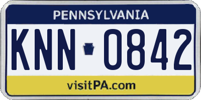 PA license plate KNN0842