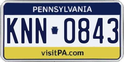 PA license plate KNN0843