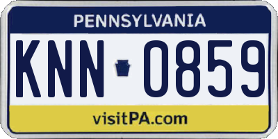 PA license plate KNN0859
