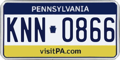 PA license plate KNN0866