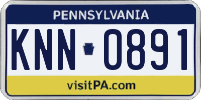PA license plate KNN0891