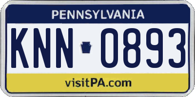 PA license plate KNN0893