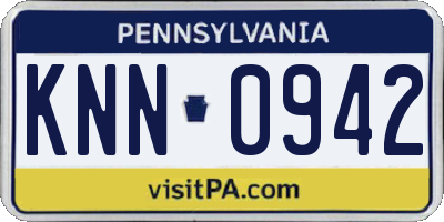 PA license plate KNN0942
