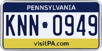 PA license plate KNN0949