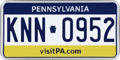 PA license plate KNN0952