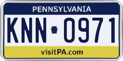 PA license plate KNN0971