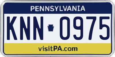 PA license plate KNN0975