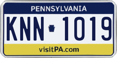 PA license plate KNN1019