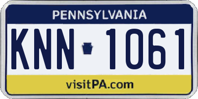 PA license plate KNN1061
