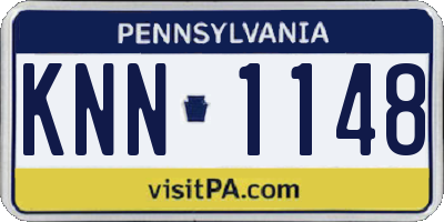PA license plate KNN1148