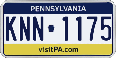 PA license plate KNN1175