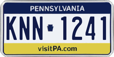 PA license plate KNN1241