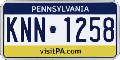 PA license plate KNN1258