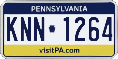 PA license plate KNN1264