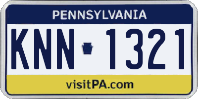 PA license plate KNN1321